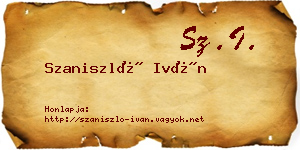 Szaniszló Iván névjegykártya